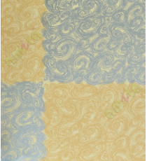 Yellow grey colour paisley square blocks home décor wallpaper for walls